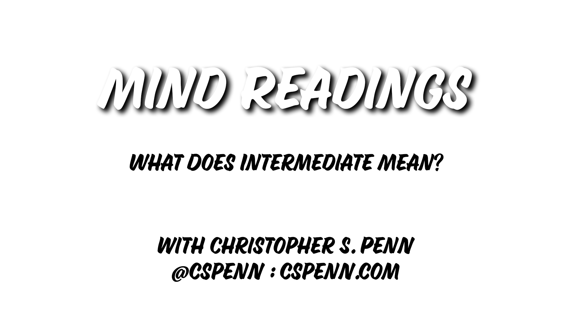 Mind Readings What Does Intermediate Mean Christopher S Penn 