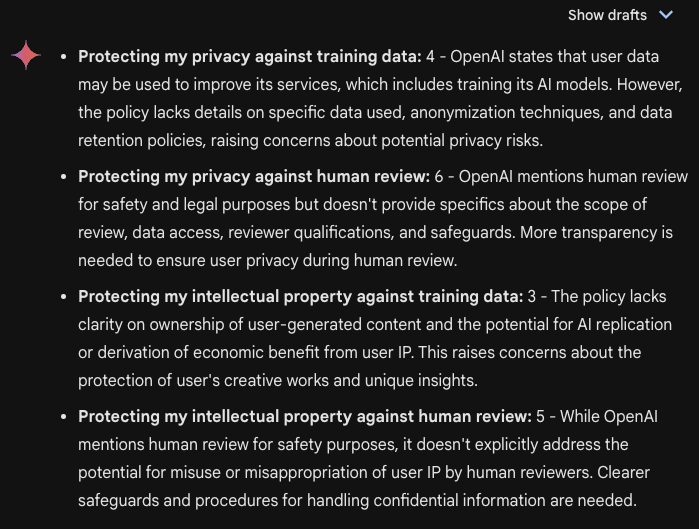 ChatGPT Privacy Policy